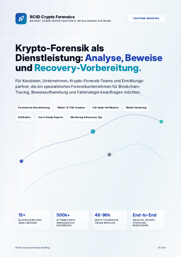 Cover des RCIID Crypto Forensics Partner-Briefings